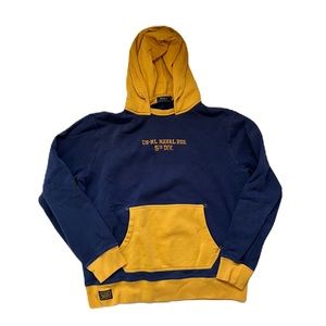 RARE Polo Ralph Lauren Hoodie yellow + black